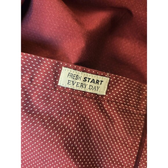 Denim & Flower Men's XL Maroon Red Polka Dot Button Down Shirt - Picture 5 of 11